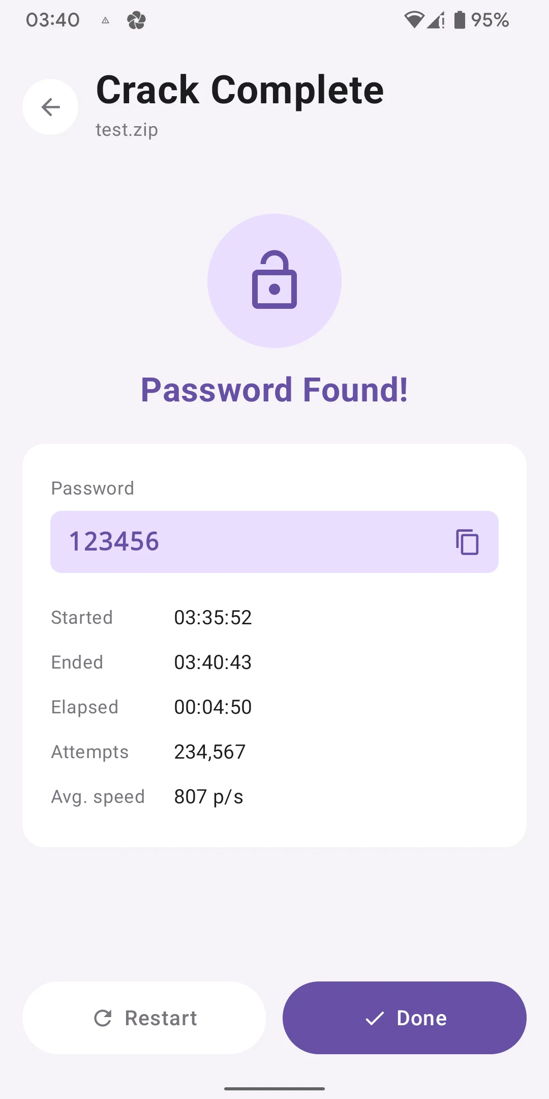 ZIP Password Remover RAR PDF screenshot